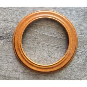 Van Hygan & Smythe Collector Plate Wood Frame 9” Plate -Golden Brown